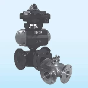 Pneumatic Actuated 3 Way Control Ball Valve