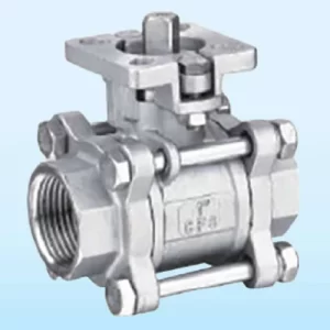 3-PC Ball Valve Thread End Direct Mounting Pad